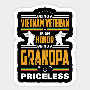 Vietnam Veteran Grandpa Sticker